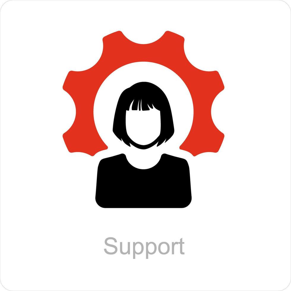 Apoio, suporte e serviço ícone conceito vetor