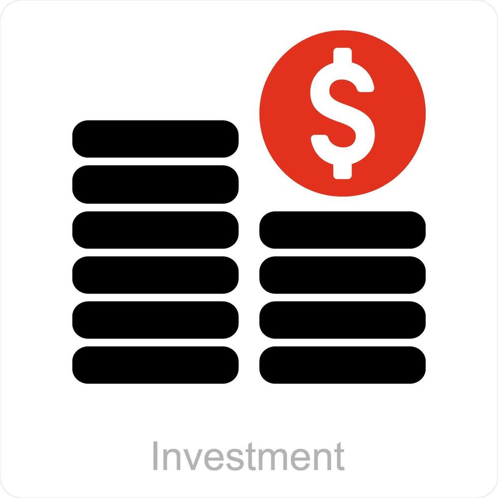investimento e empréstimo ícone conceito vetor