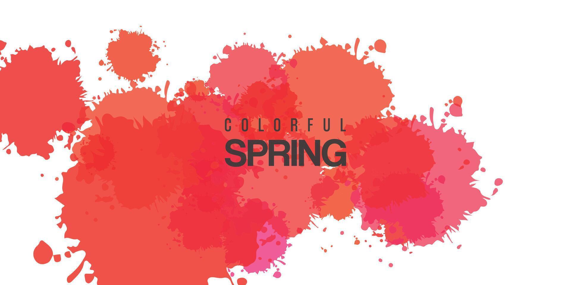 vetor abstrato colorida Primavera fundo projeto, convite cartão fundo modelo, aquarela molhado lavar respingo