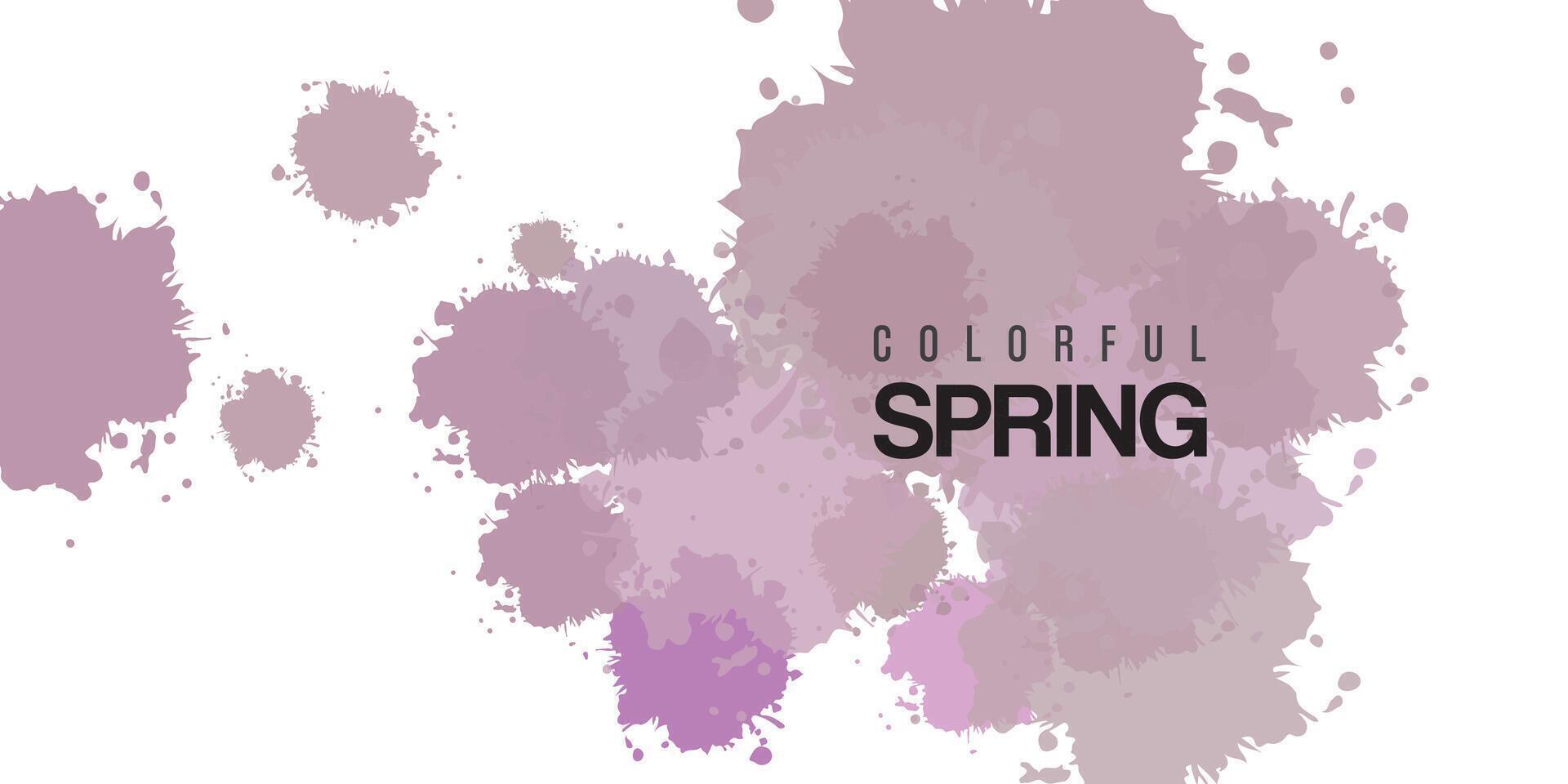 vetor abstrato colorida Primavera fundo projeto, convite cartão fundo modelo, aquarela molhado lavar respingo