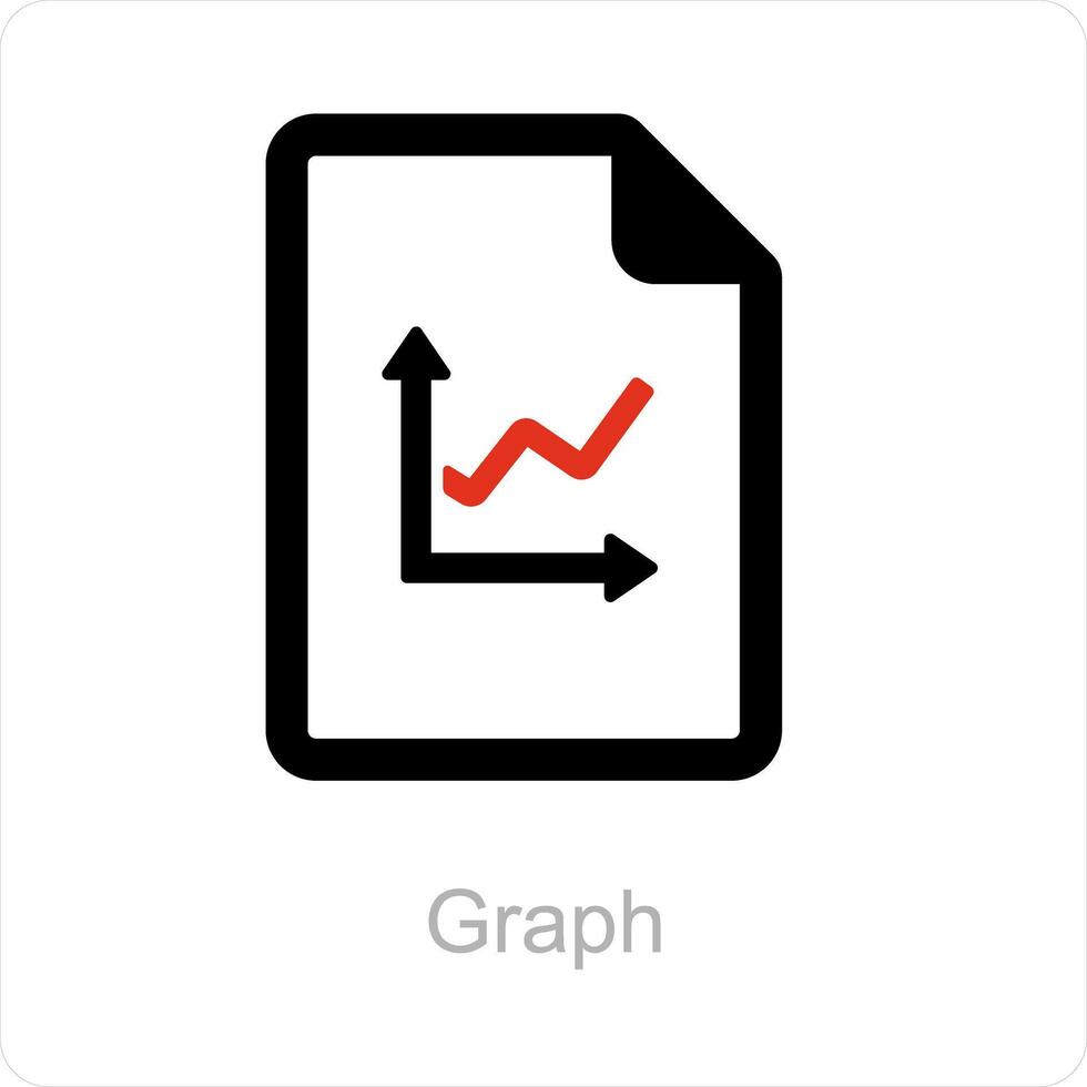 gráfico e documento ícone conceito vetor