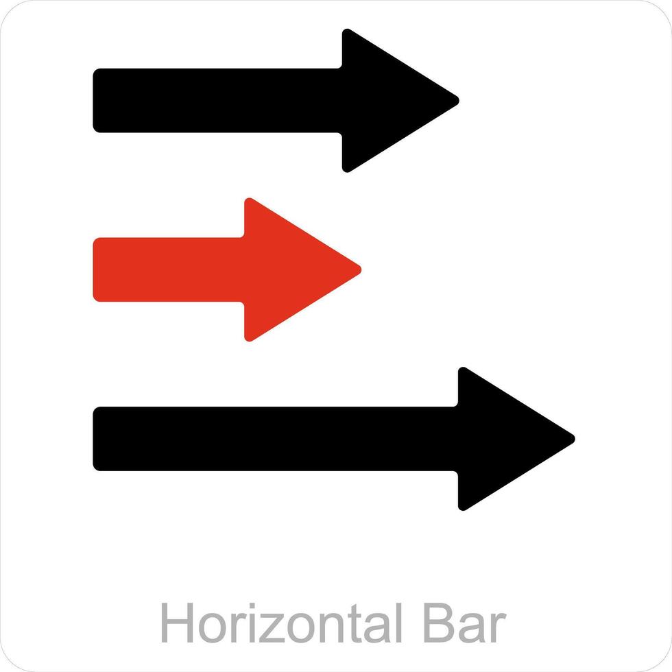 horizontal bares e diagrama ícone conceito vetor
