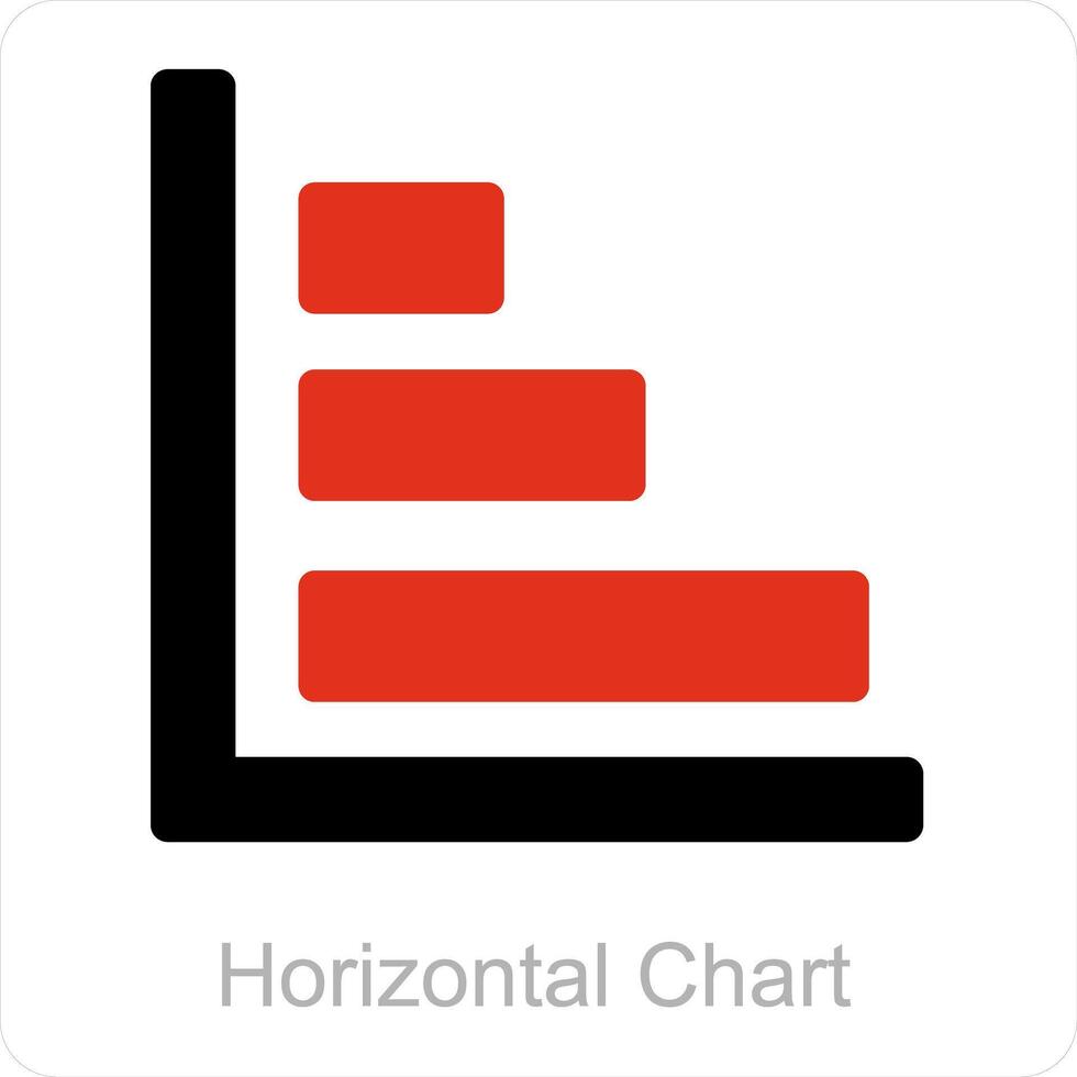 horizontal gráfico e diagrama ícone conceito vetor