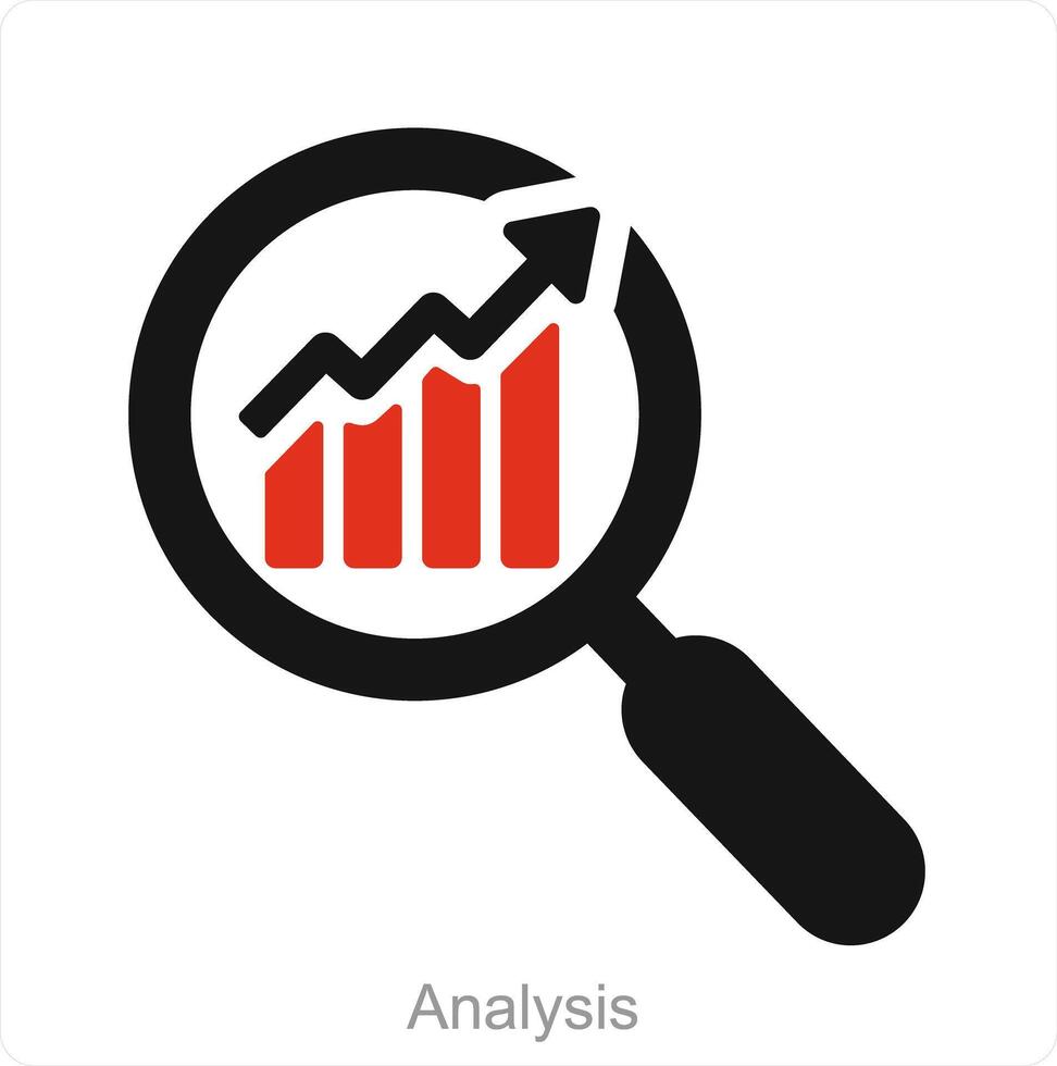 análise e dados ícone conceito vetor