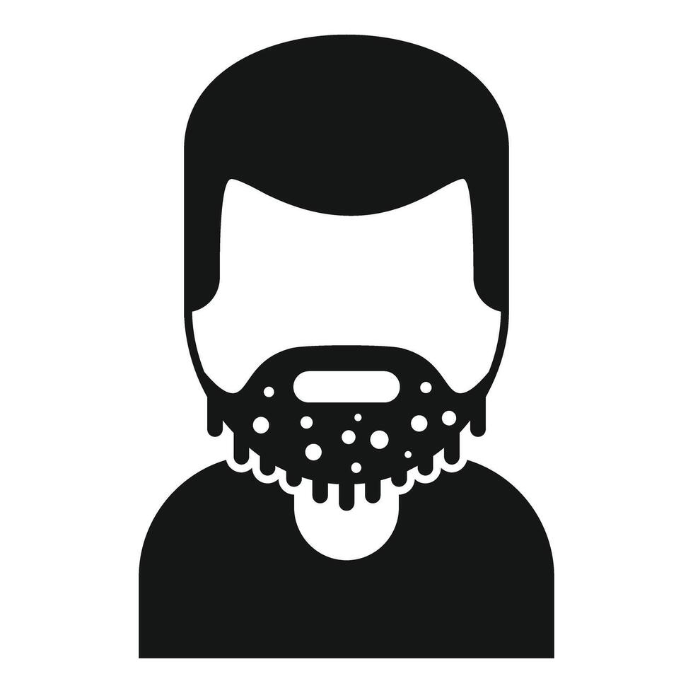 criativo curto barba ícone simples vetor. estilo moda vetor
