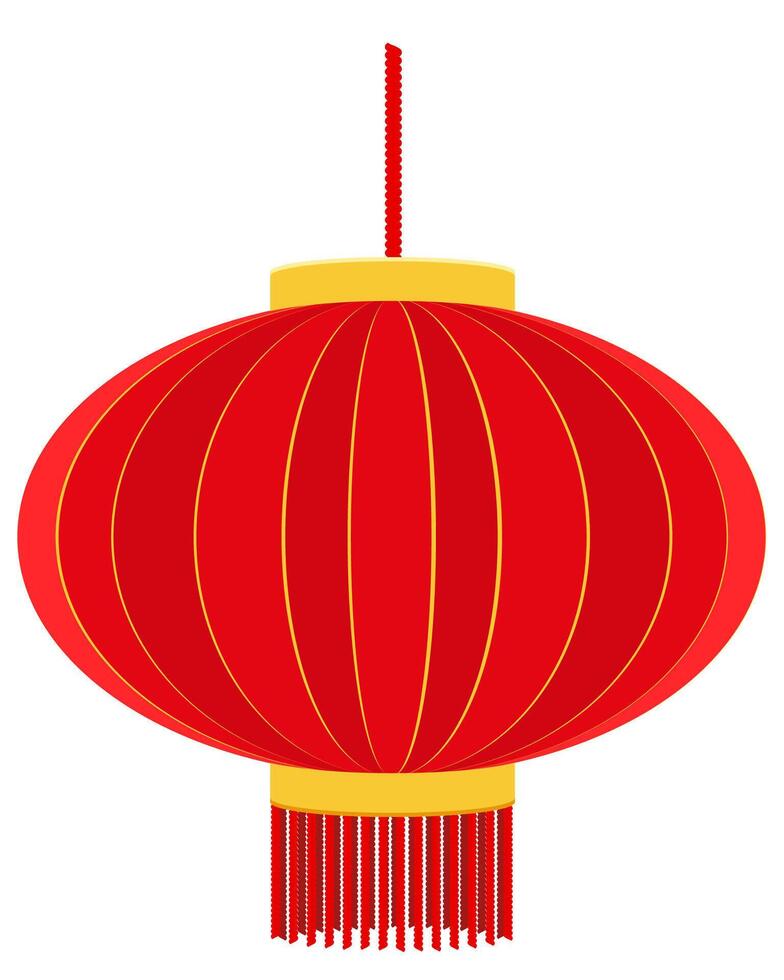 lanternas chinesas vermelhas para decoração de feriado e festival para ilustração vetorial de estoque de design isolada no fundo branco vetor