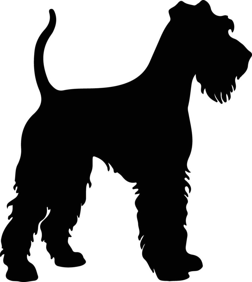 galês terrier Preto silhueta vetor