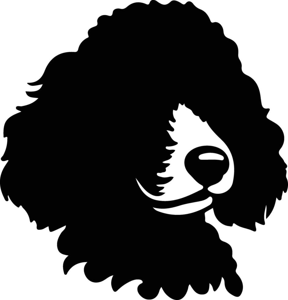 poodle silhueta retrato vetor