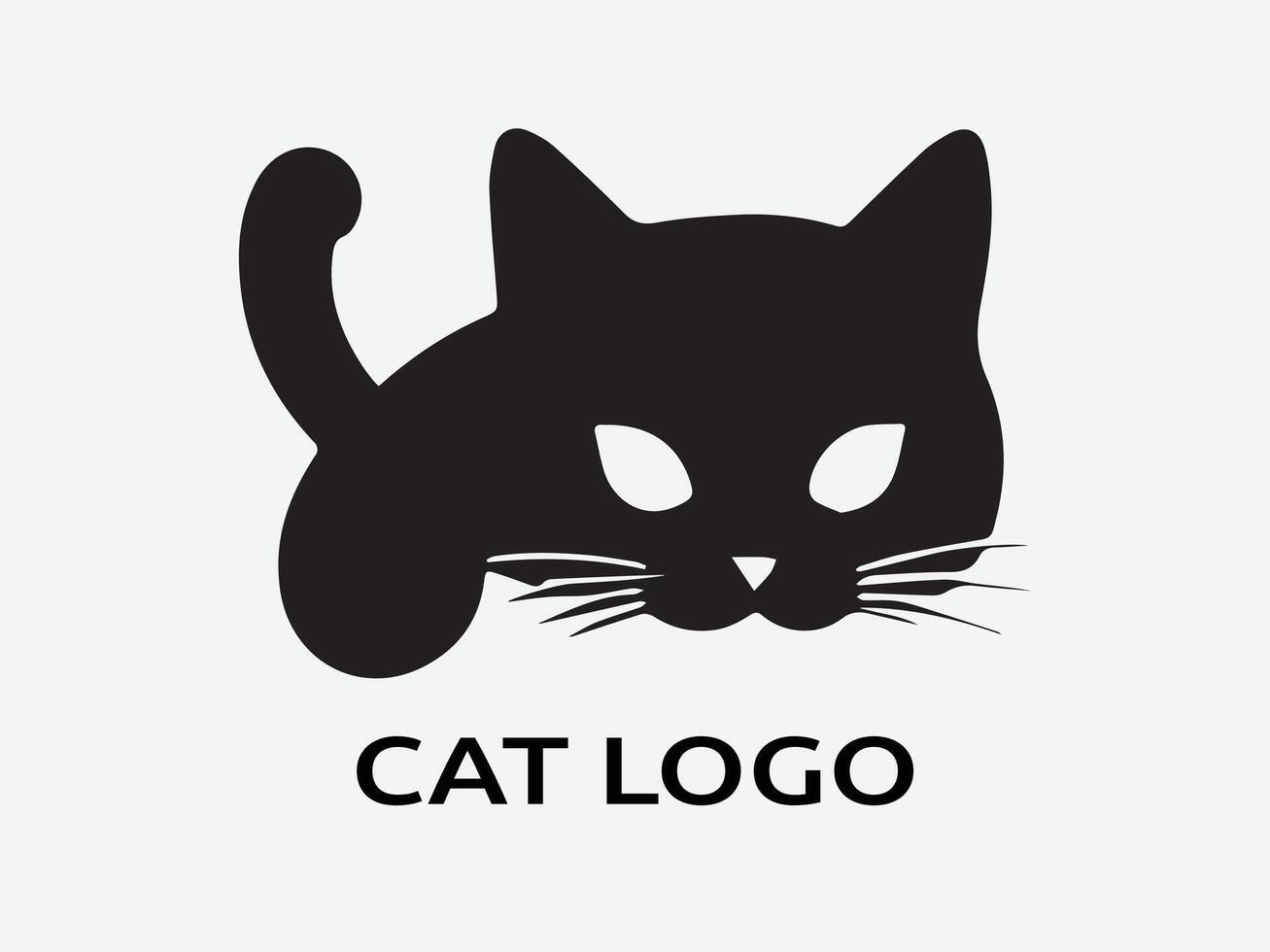 modelo de vetor de design de logotipo de gato