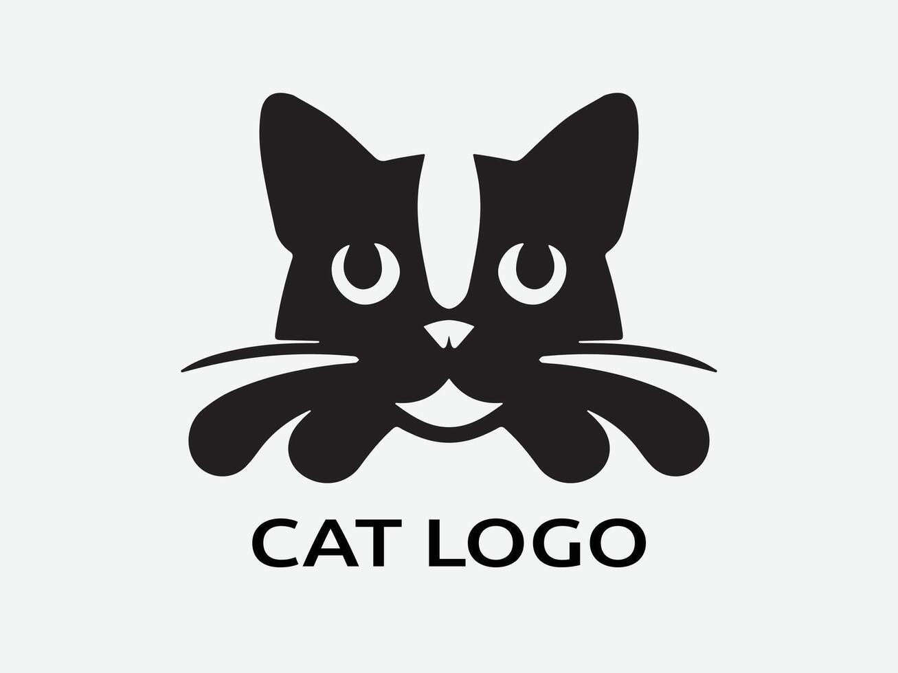 modelo de vetor de design de logotipo de gato