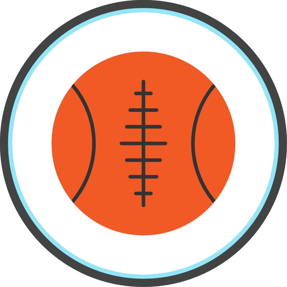 Esportes bola plano círculo ícone vetor