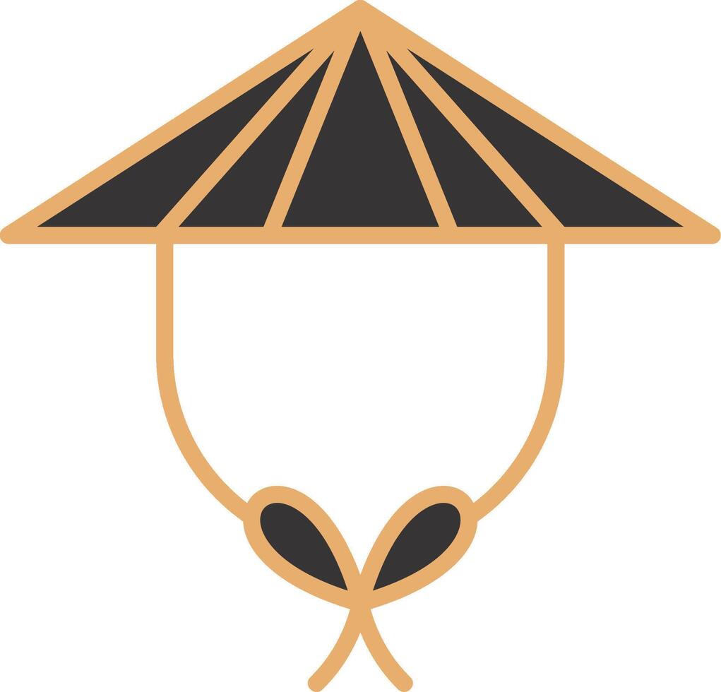 chinês chapéu vetor ícone