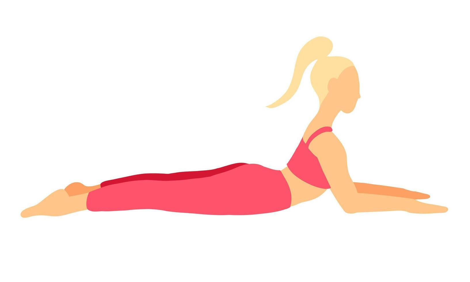 ioga pilates pose simples senhora vetor