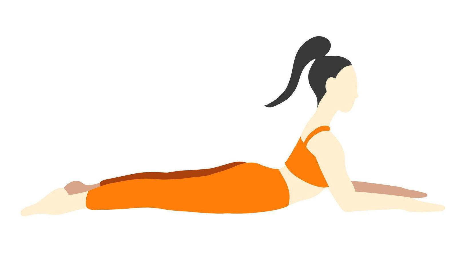 ioga pilates pose simples senhora vetor