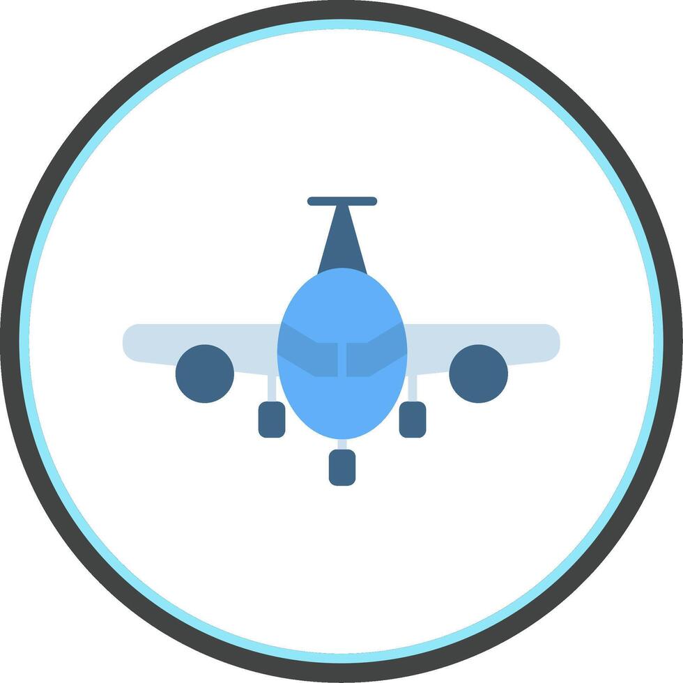 avião plano círculo ícone vetor