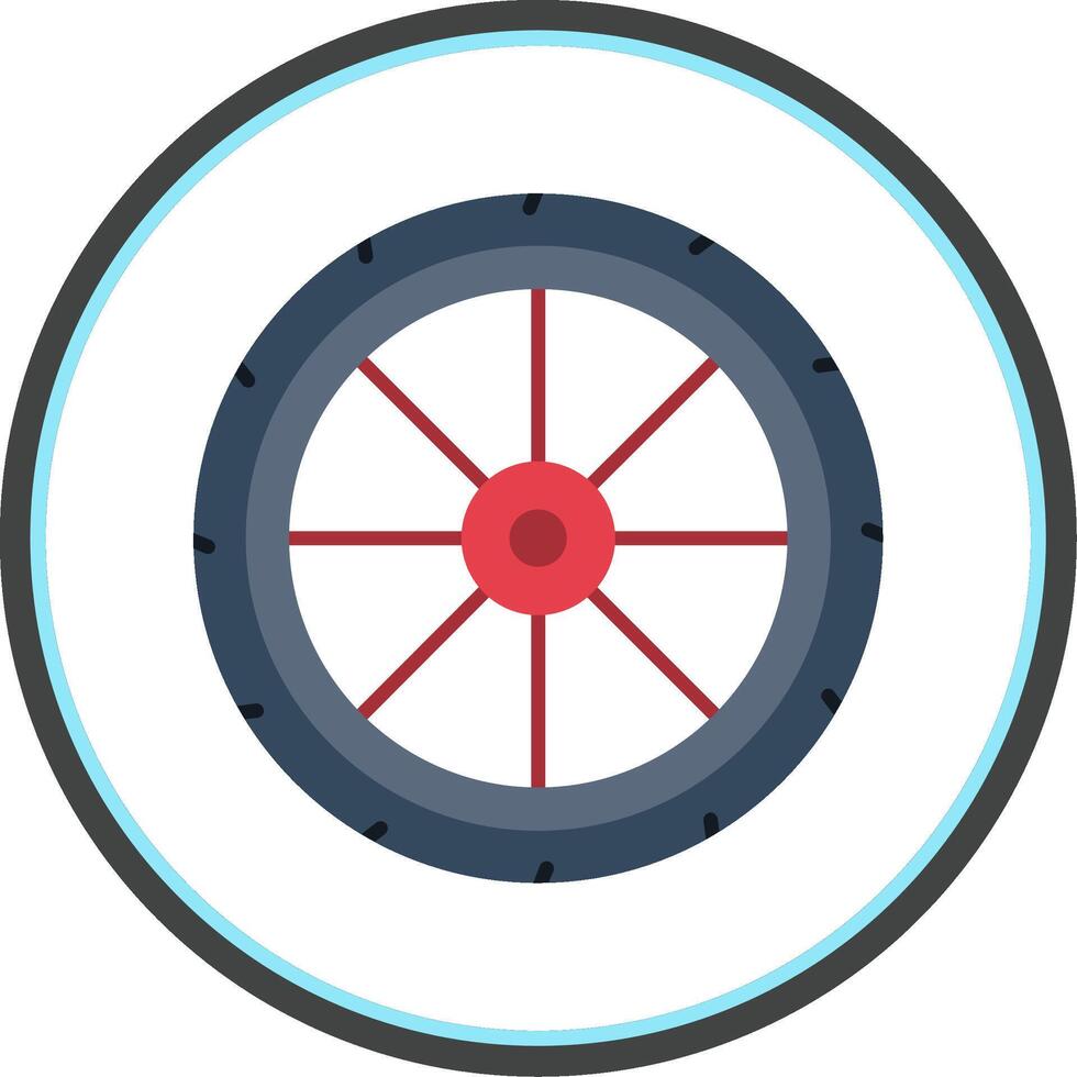 roda plano círculo ícone vetor
