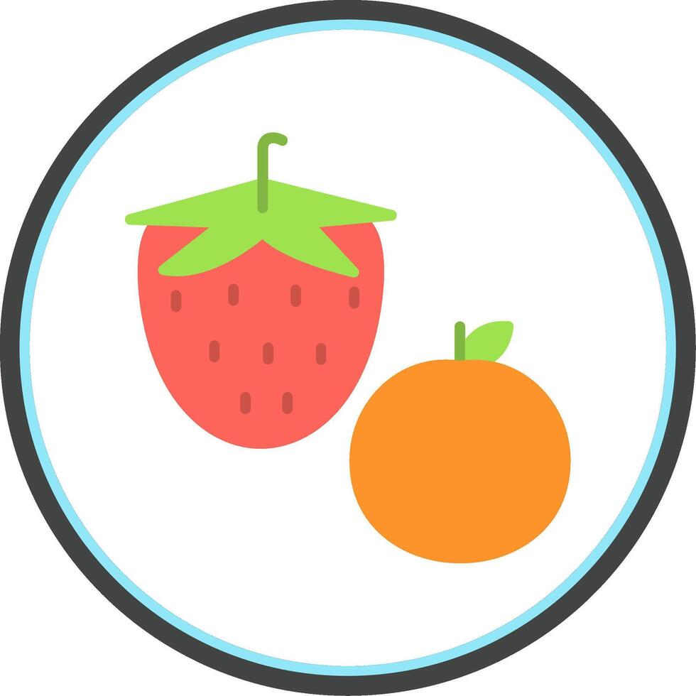 fruta plano círculo ícone vetor