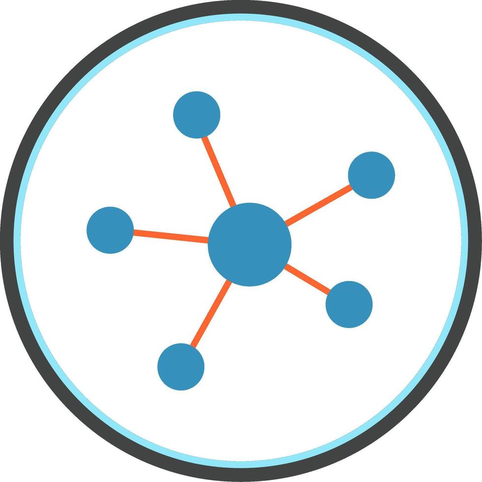 conexão plano círculo ícone vetor