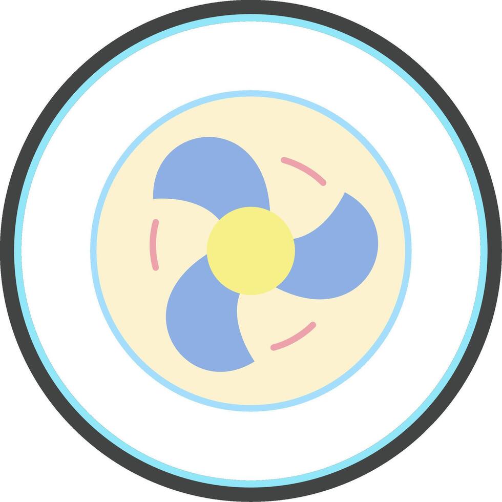 ventilador plano círculo ícone vetor