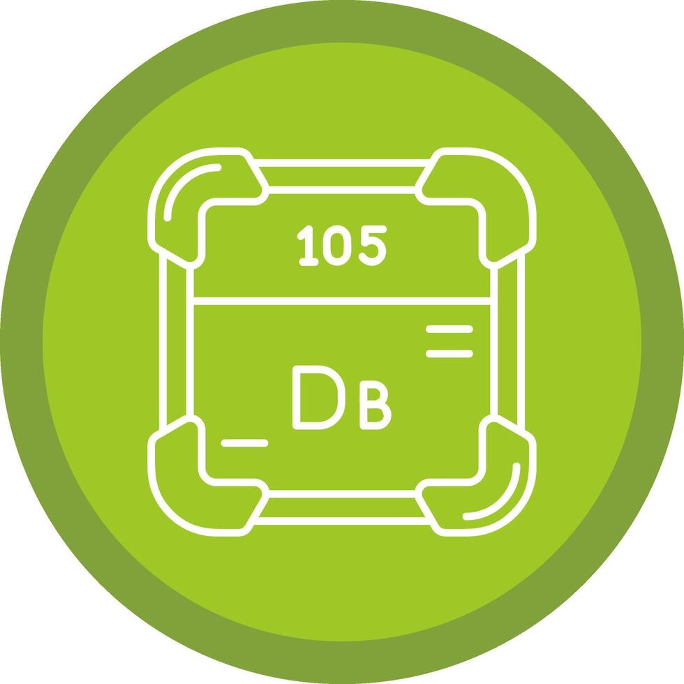 dubnium plano círculo multicolorido Projeto ícone vetor