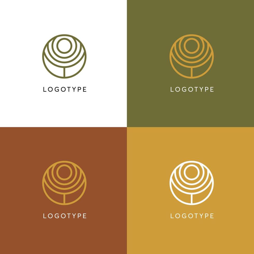 logotipo natureza árvore minimalismo vetor