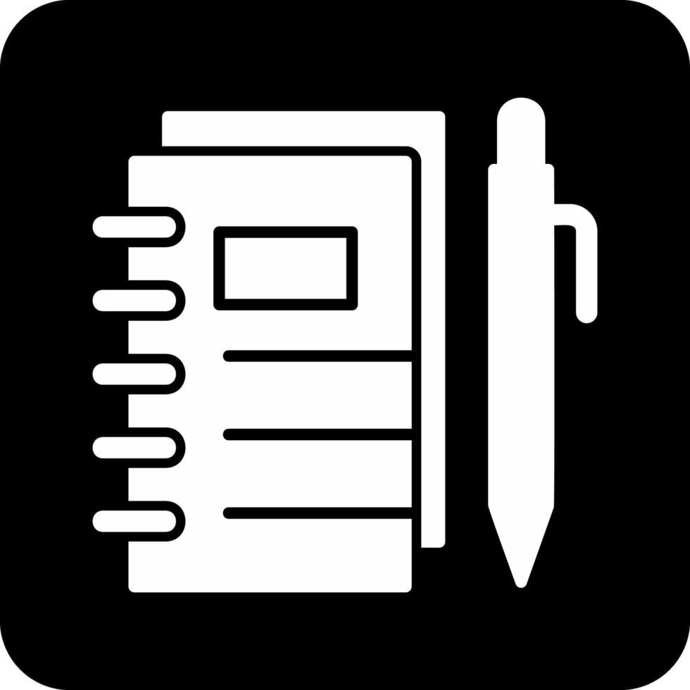 ícone de vetor de caderno