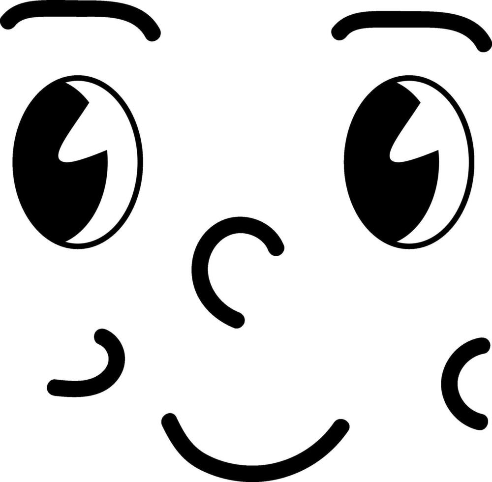 engraçado face do retro desenho animado personagem do jovem Garoto sorridente vetor