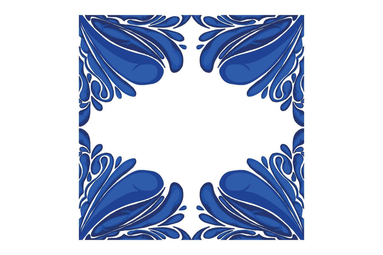 azul enfeite quadro, Armação fronteira vetor Projeto para decorativo elemento