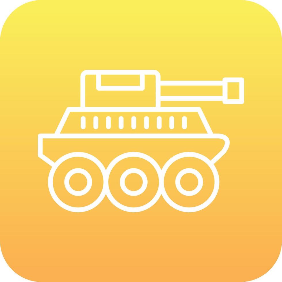 ícone de vetor de tanque militar