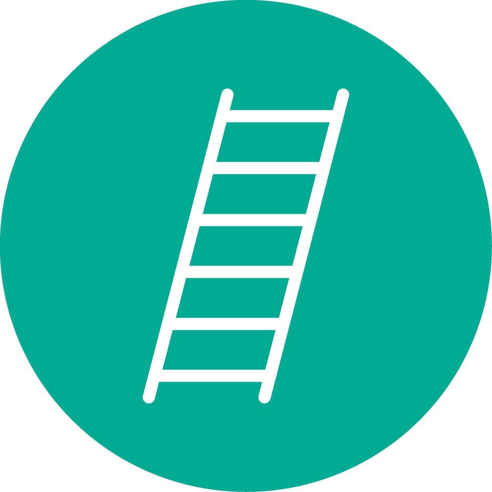 ícone de círculo de glifo de escada vetor