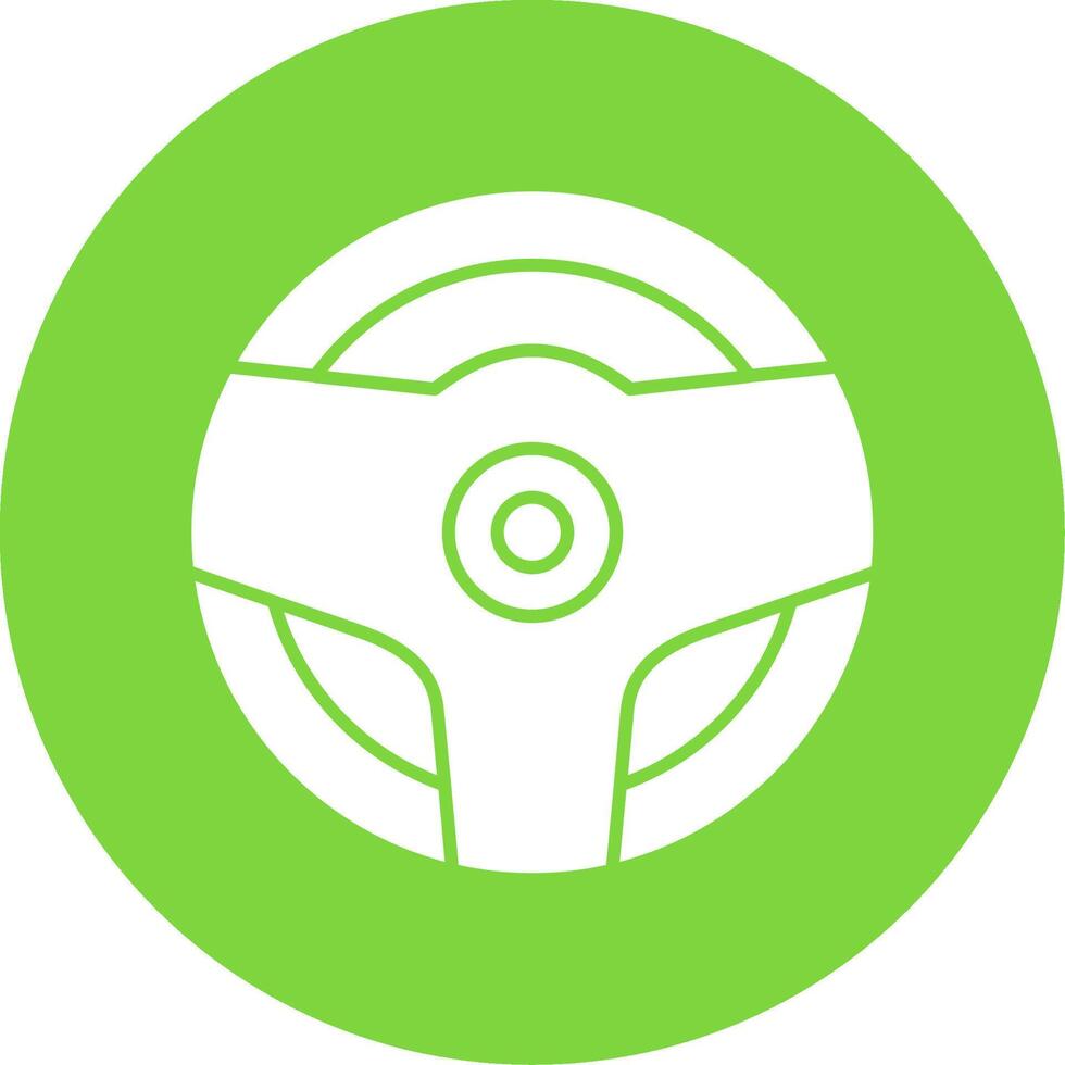 ícone de círculo de glifo de volante vetor