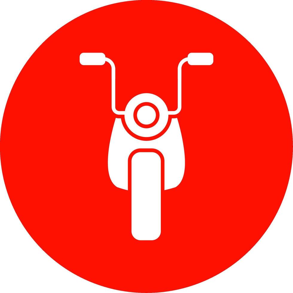 ícone de círculo de glifo de motocicleta vetor