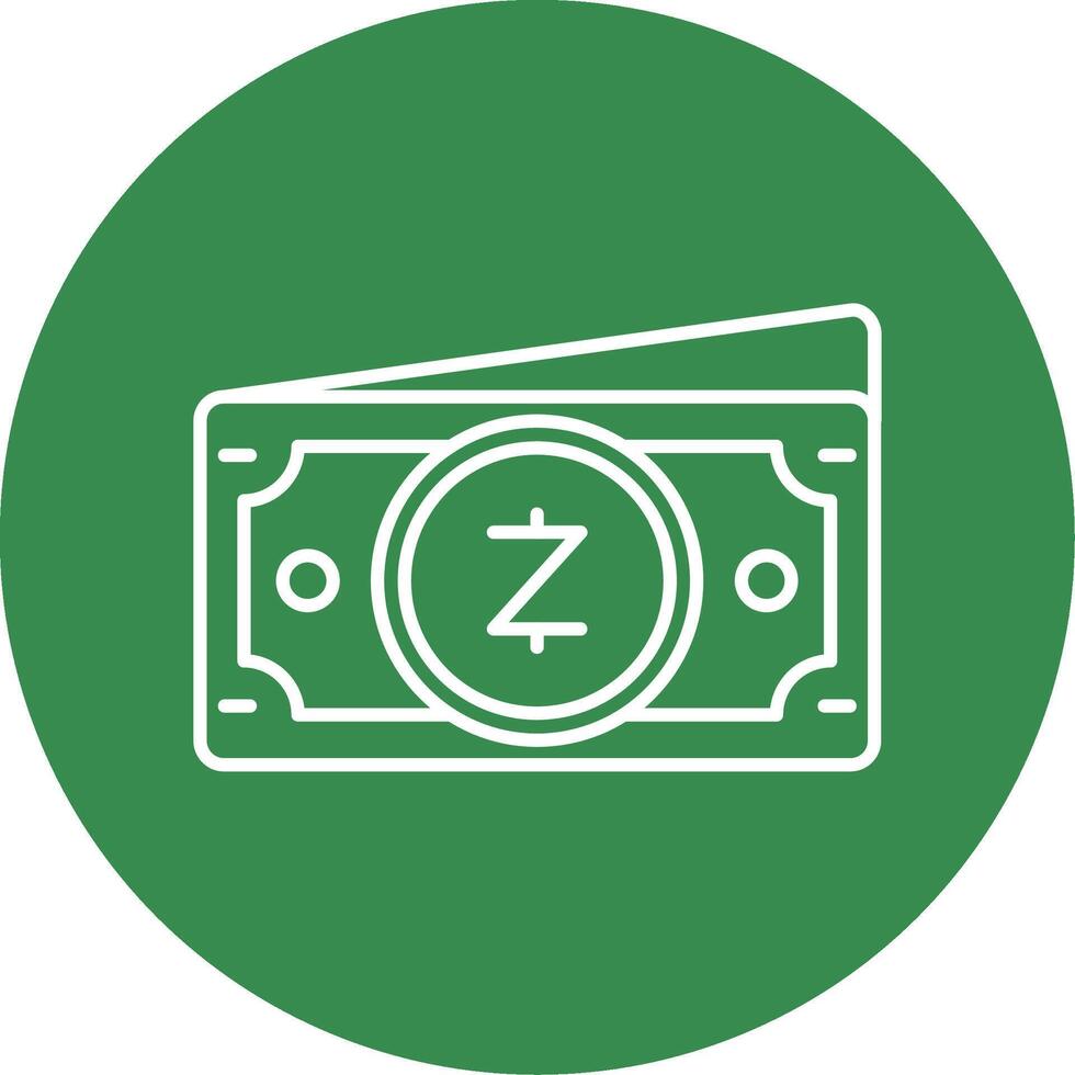 zcash linear círculo multicolorido Projeto ícone vetor