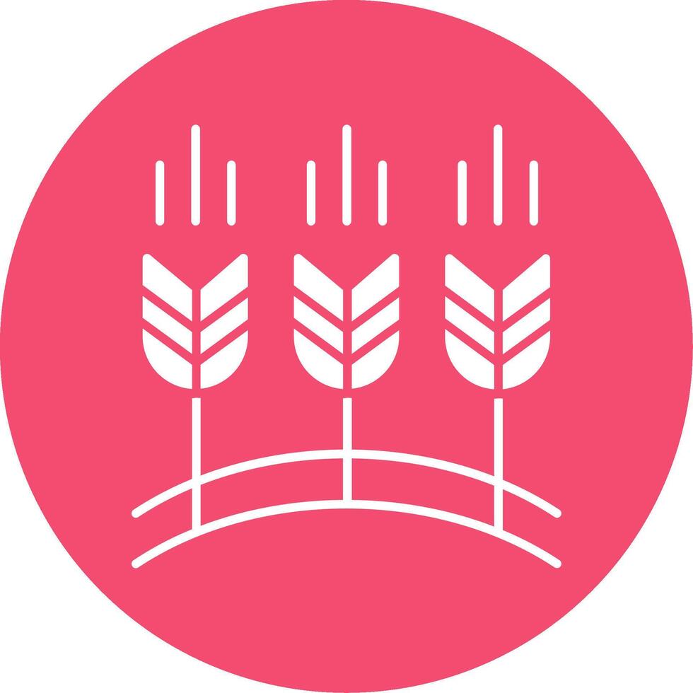 ícone de círculo de glifo de trigo vetor