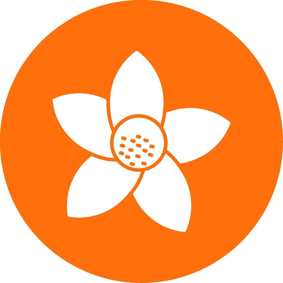 ícone de círculo de glifo de flor de cerejeira vetor