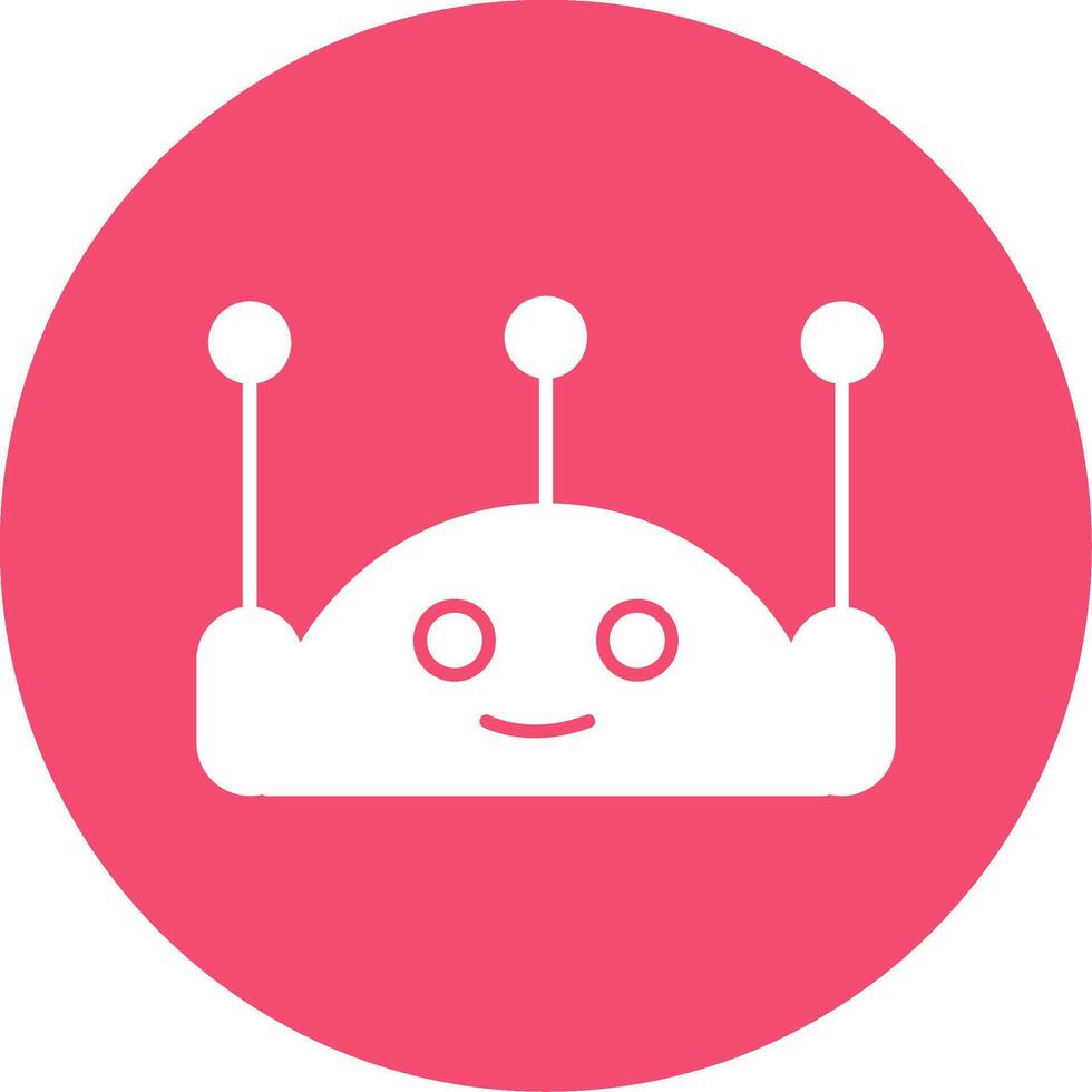 ícone de círculo de glifo de chatbot vetor