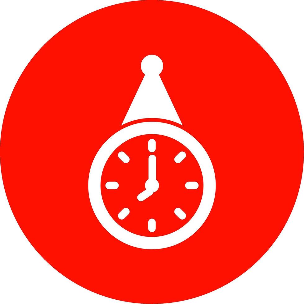 ícone de círculo de glifo de relógio de parede vetor