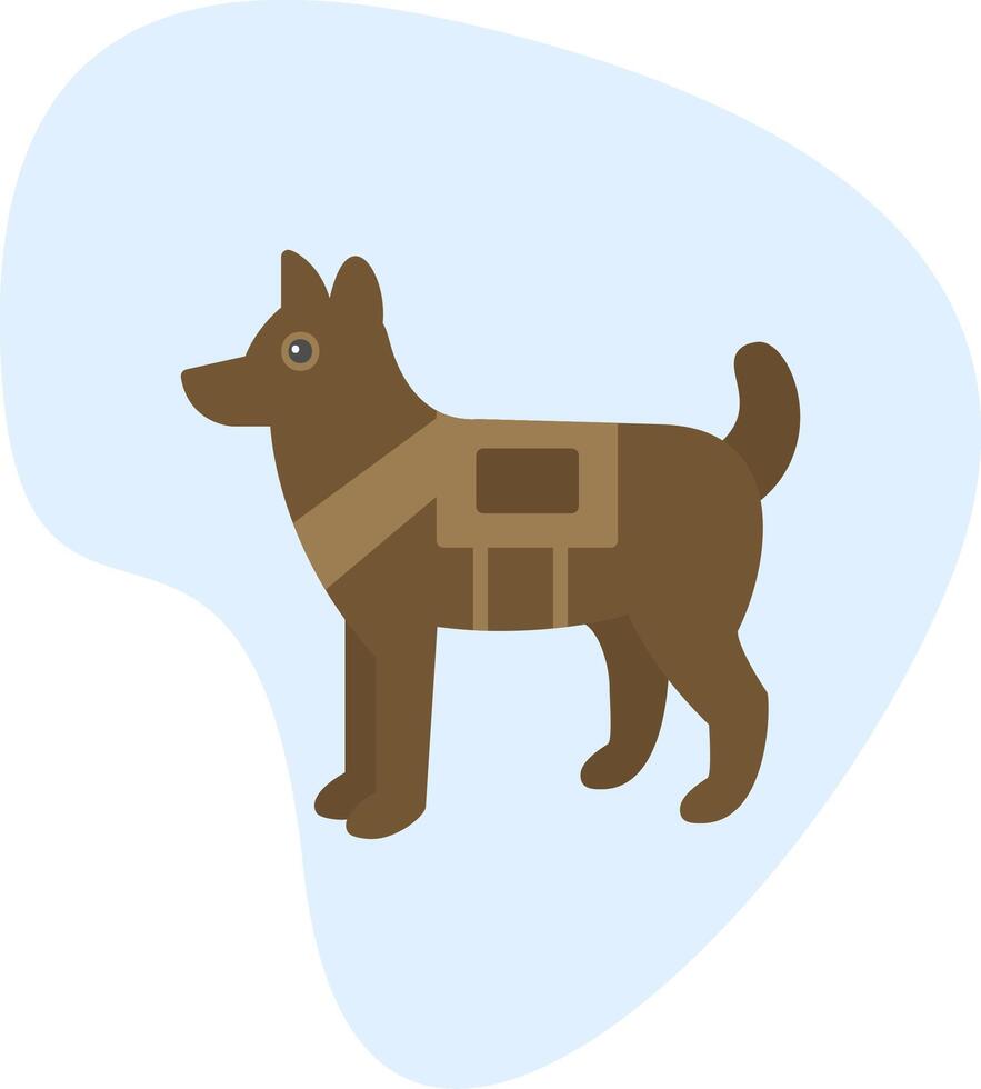 militares cachorro vetor ícone