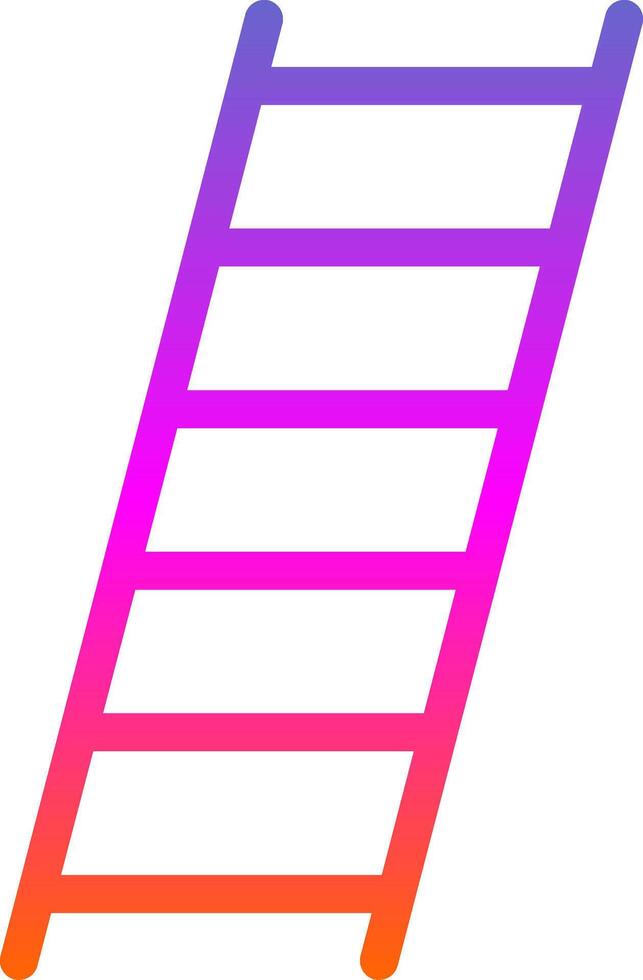 ícone de gradiente de glifo de escada vetor