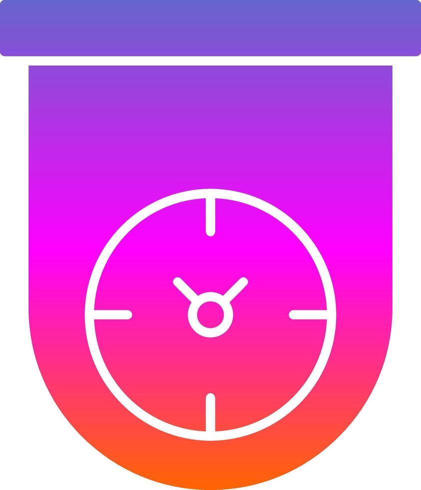 cozinha cronômetro glifo gradiente ícone vetor