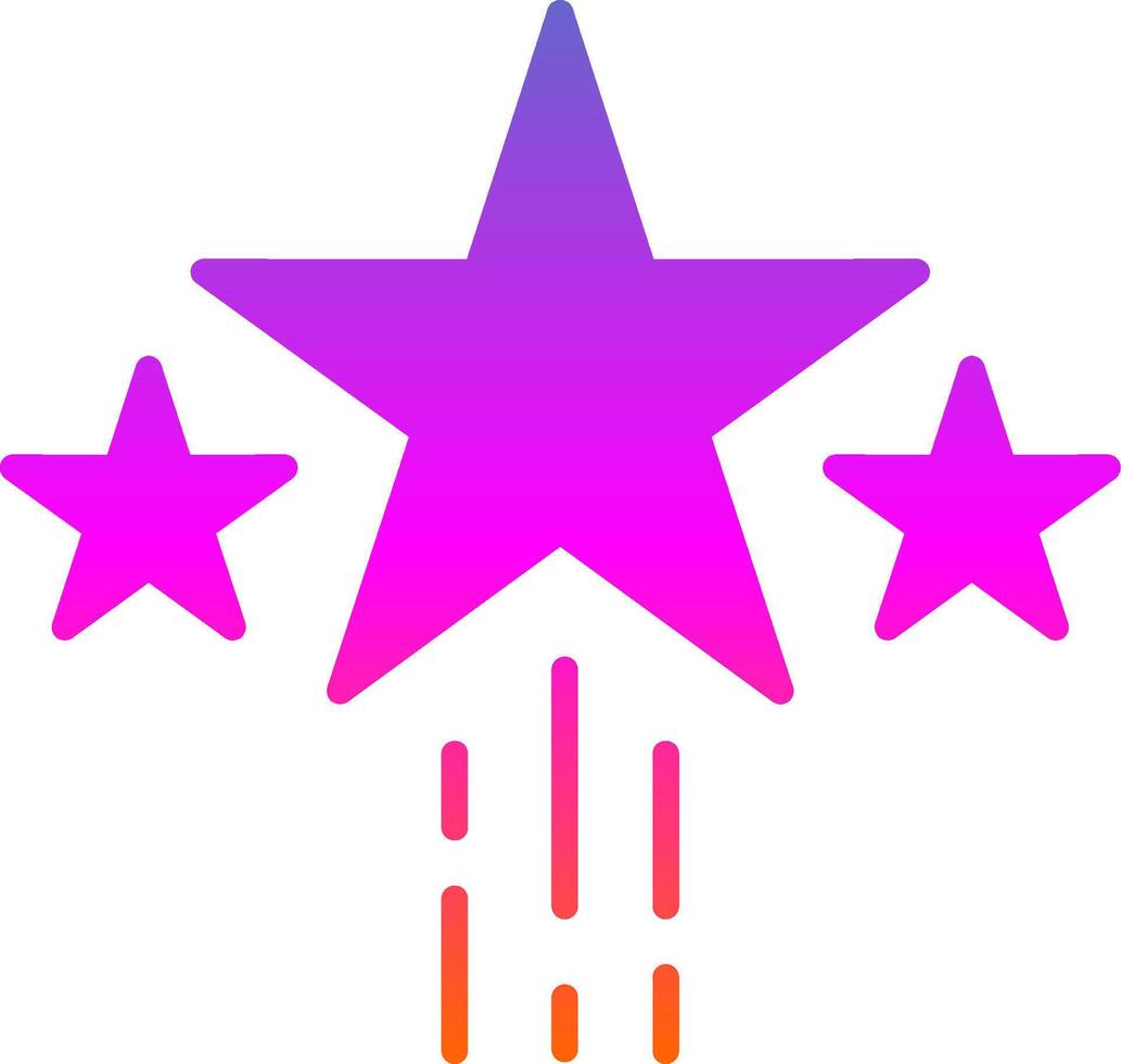 ícone de gradiente de glifo de estrela vetor