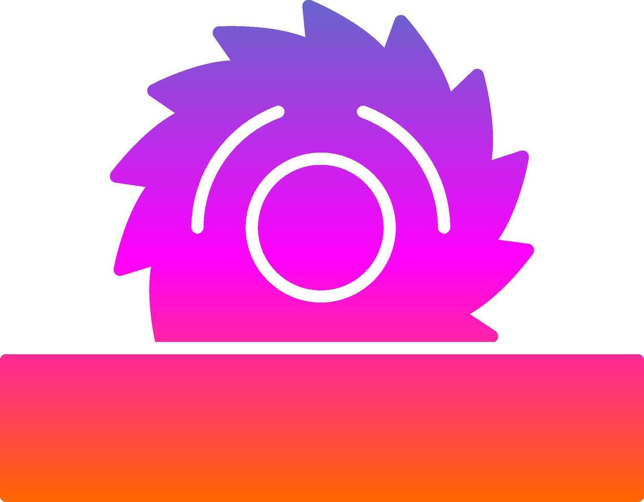 circular Serra glifo gradiente ícone vetor