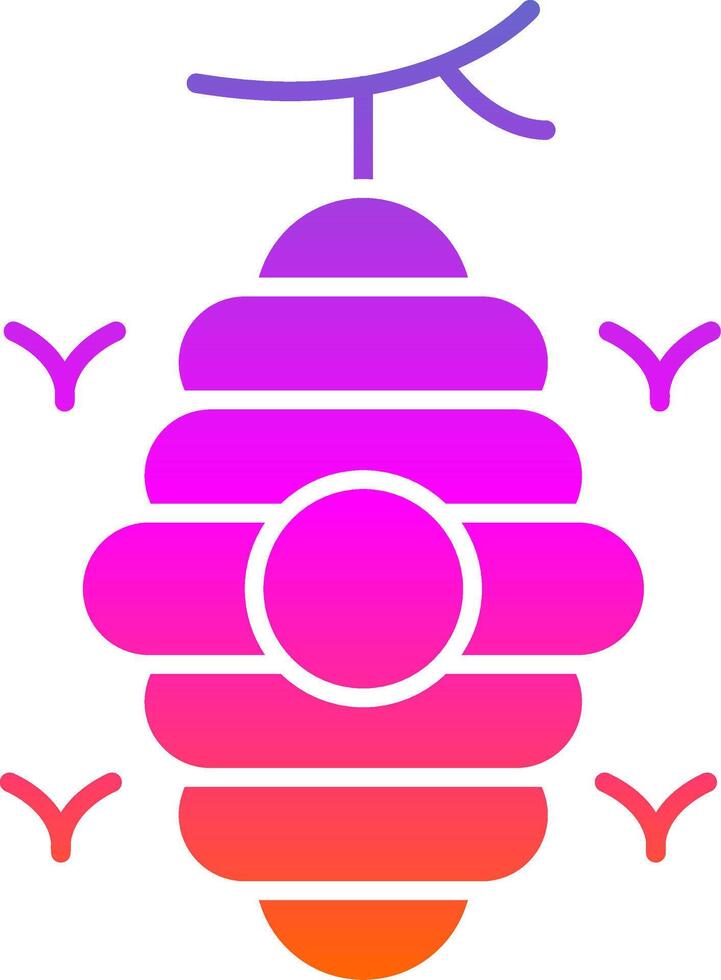 ícone de gradiente de glifo de colmeia vetor
