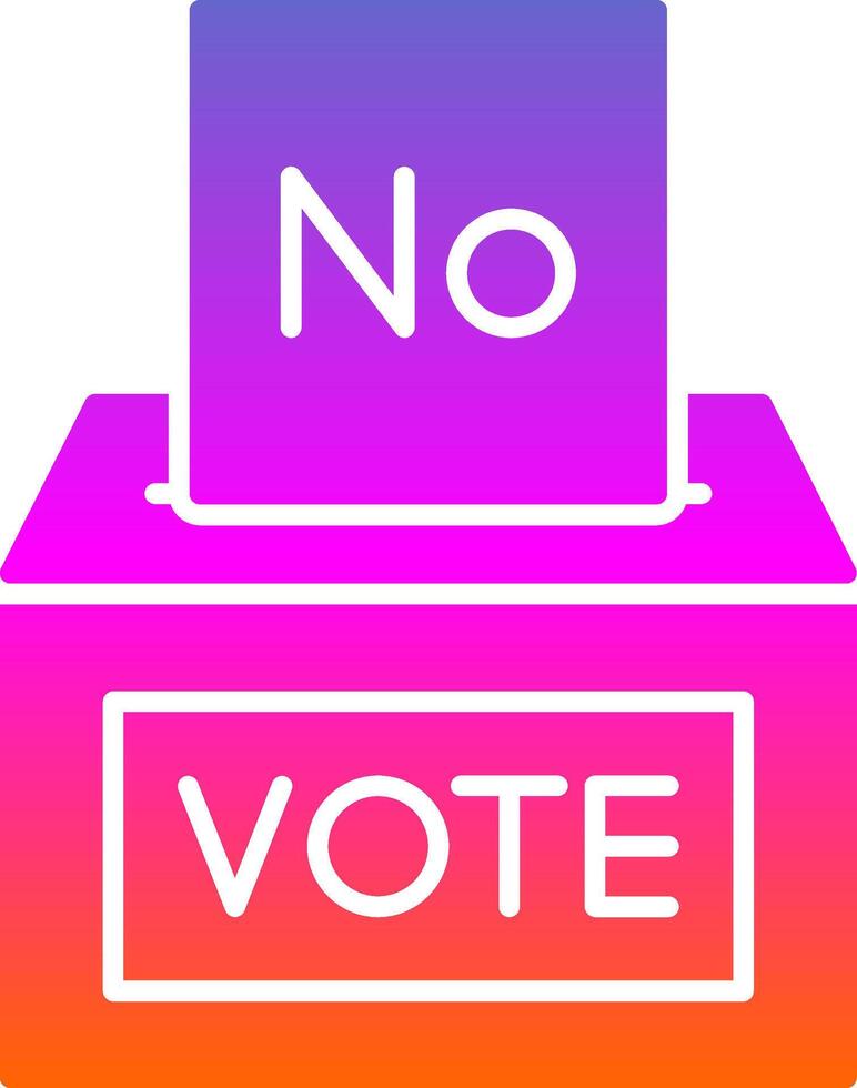 vote sem ícone de gradiente de glifo vetor