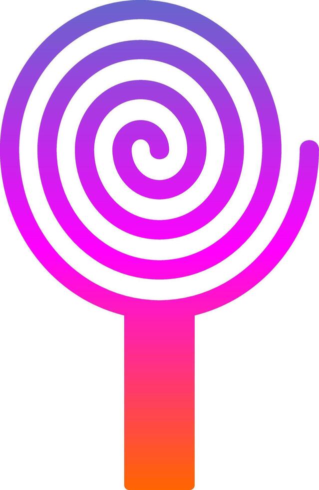 espiral glifo gradiente ícone vetor