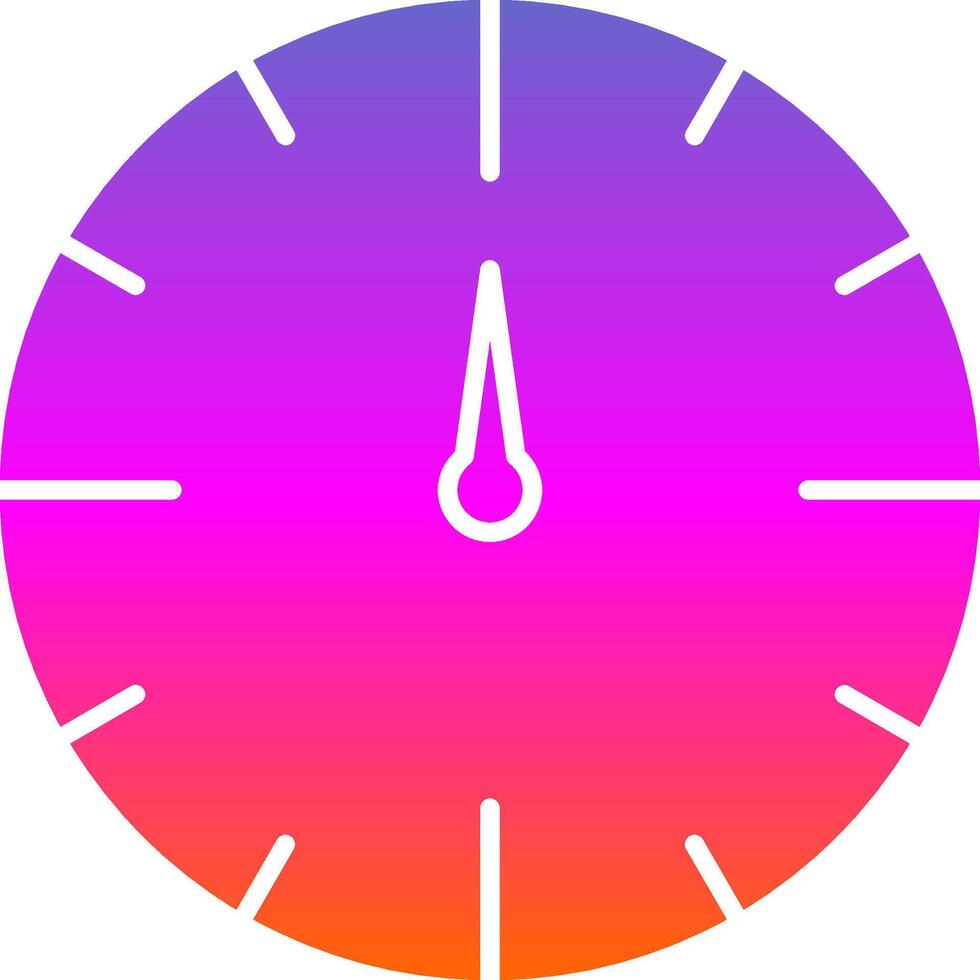 ícone de gradiente de glifo de relógio vetor