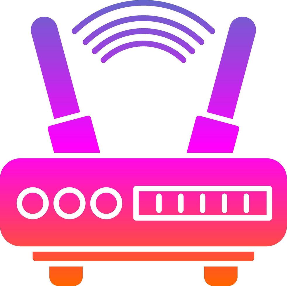 ícone de gradiente de glifo wi-fi vetor