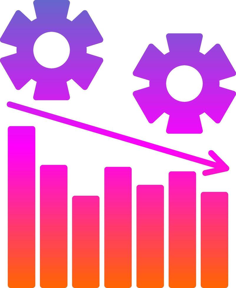 ícone de gradiente de glifo de gerenciamento vetor