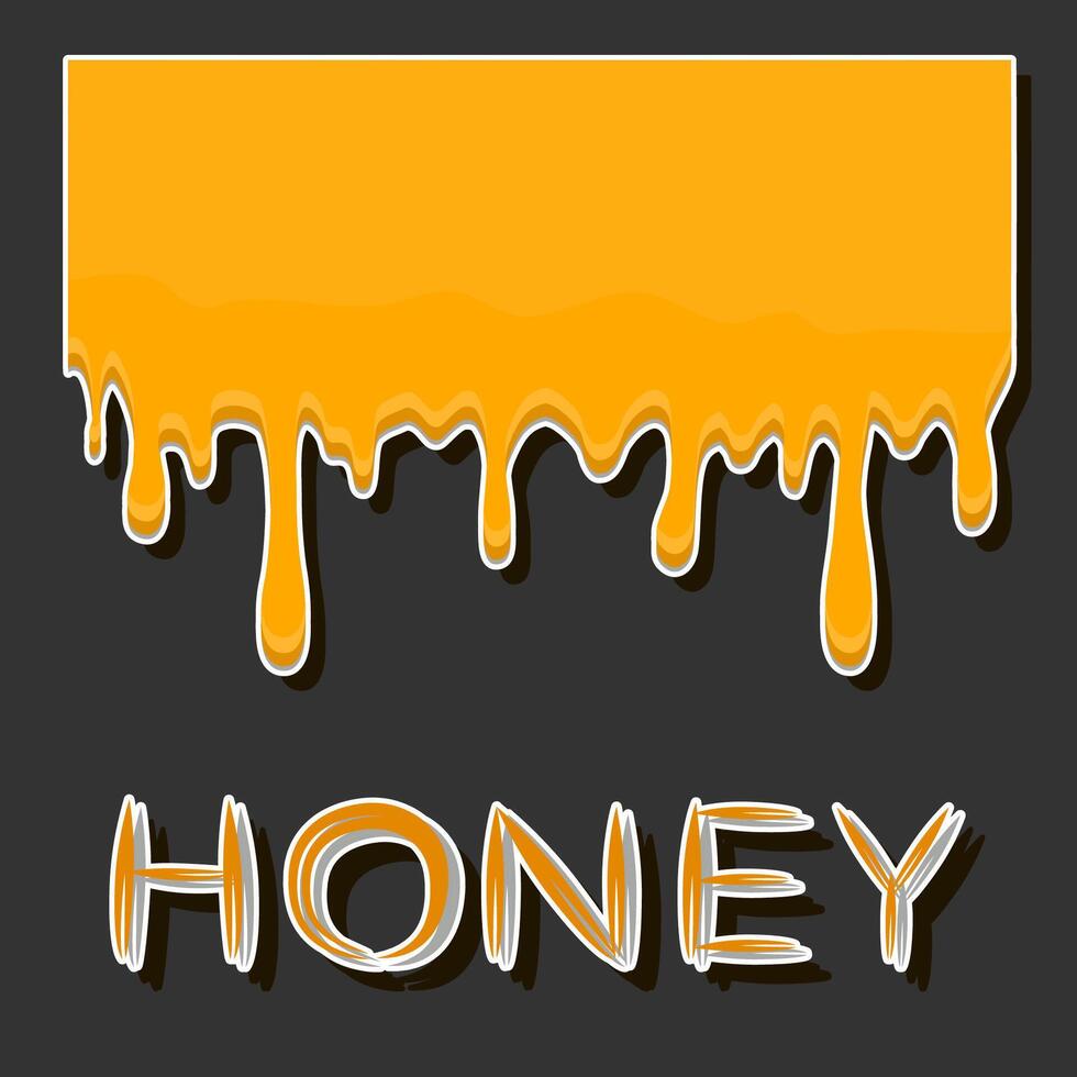 gota de mel de abelha pinga de favos de mel hexagonais cheios de néctar dourado vetor