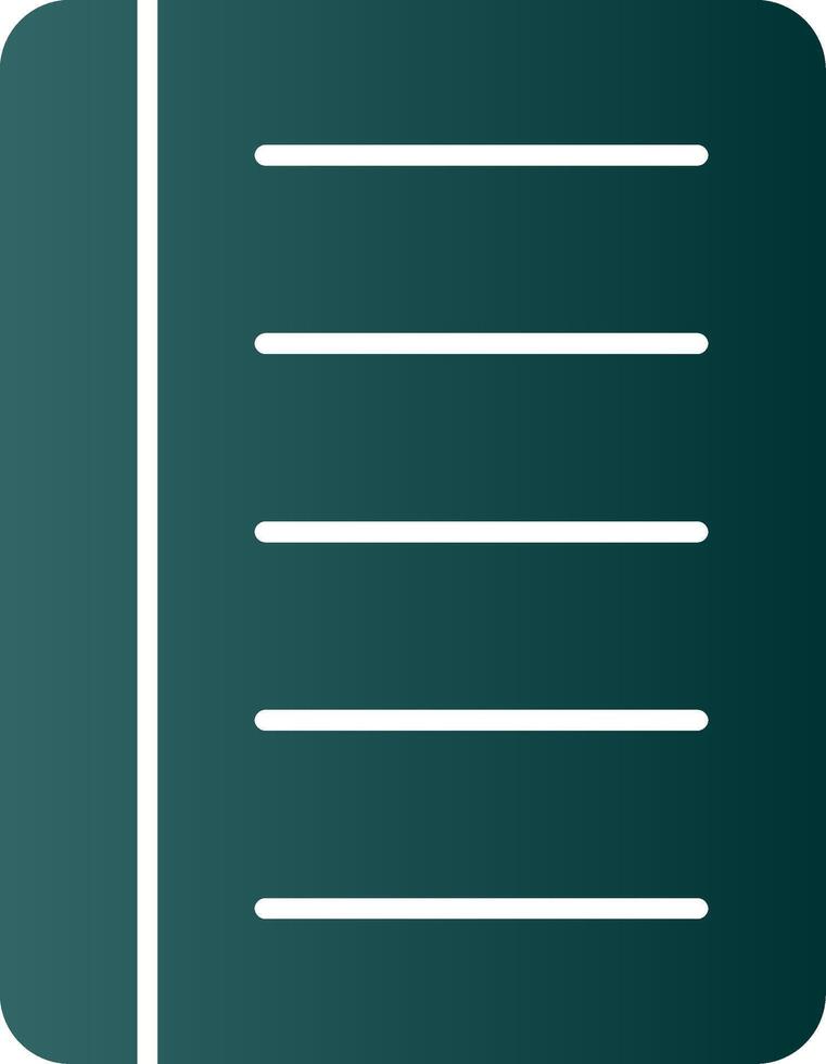 ícone de gradiente de glifo de notebook vetor